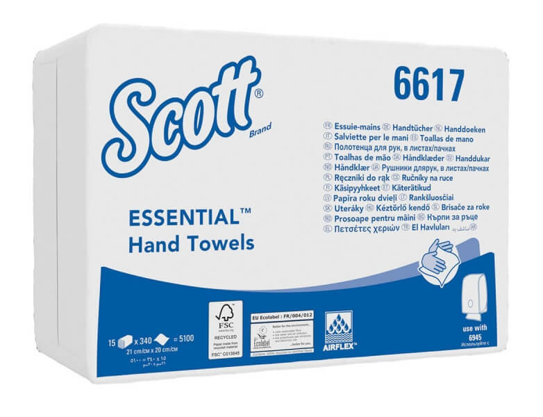 Полотенца для рук Scott Essential, 15x340 лист.